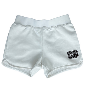 CHRISTIAN DIOR Cream Embroidered Sweatshirt Athletic Shorts